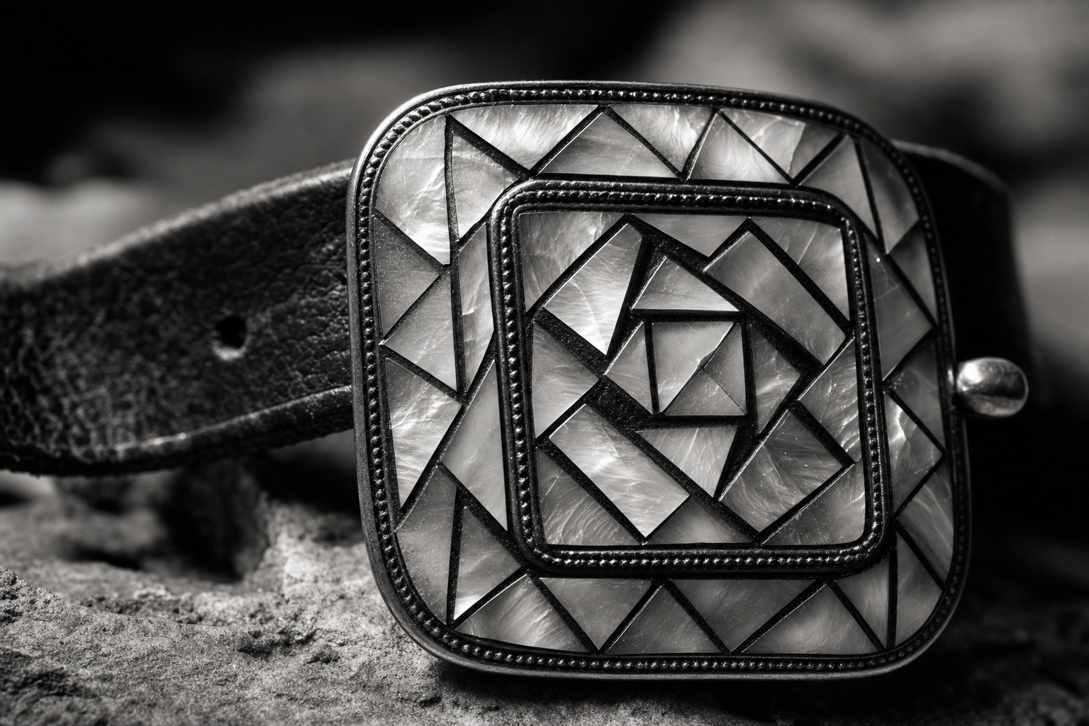 Mother-of-pearl, enamel, and stone: inlay techniques in modern buckles